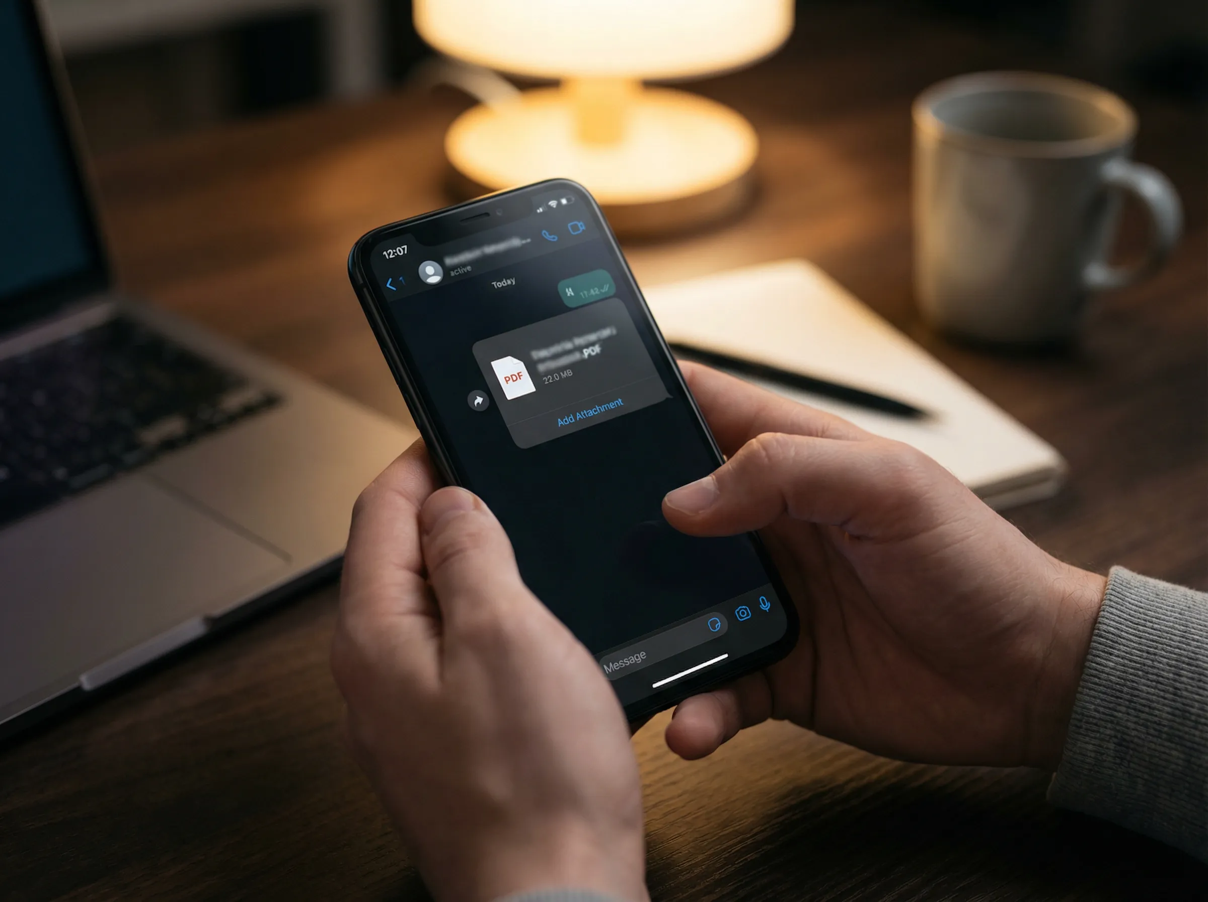 PDF-Report per WhatsApp erhalten