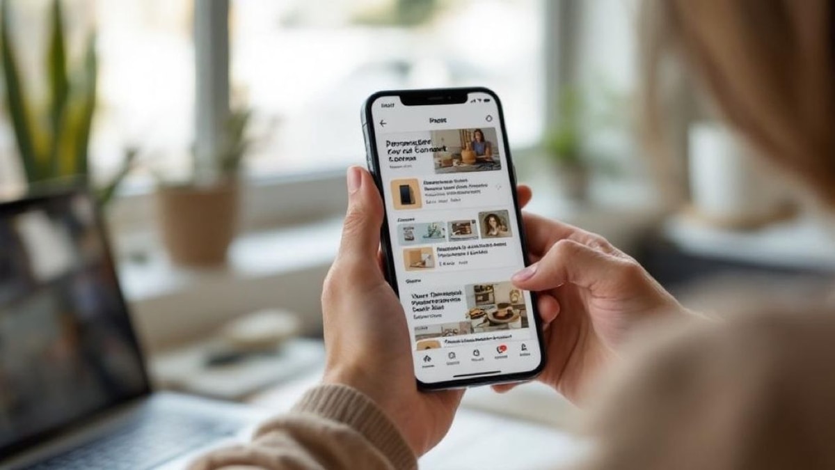 Google Discover Feed auf einem Smartphone mit E-Commerce-Inhalten und Shopify-Logos